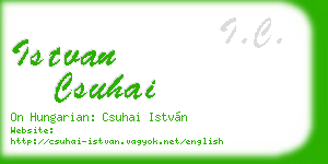 istvan csuhai business card